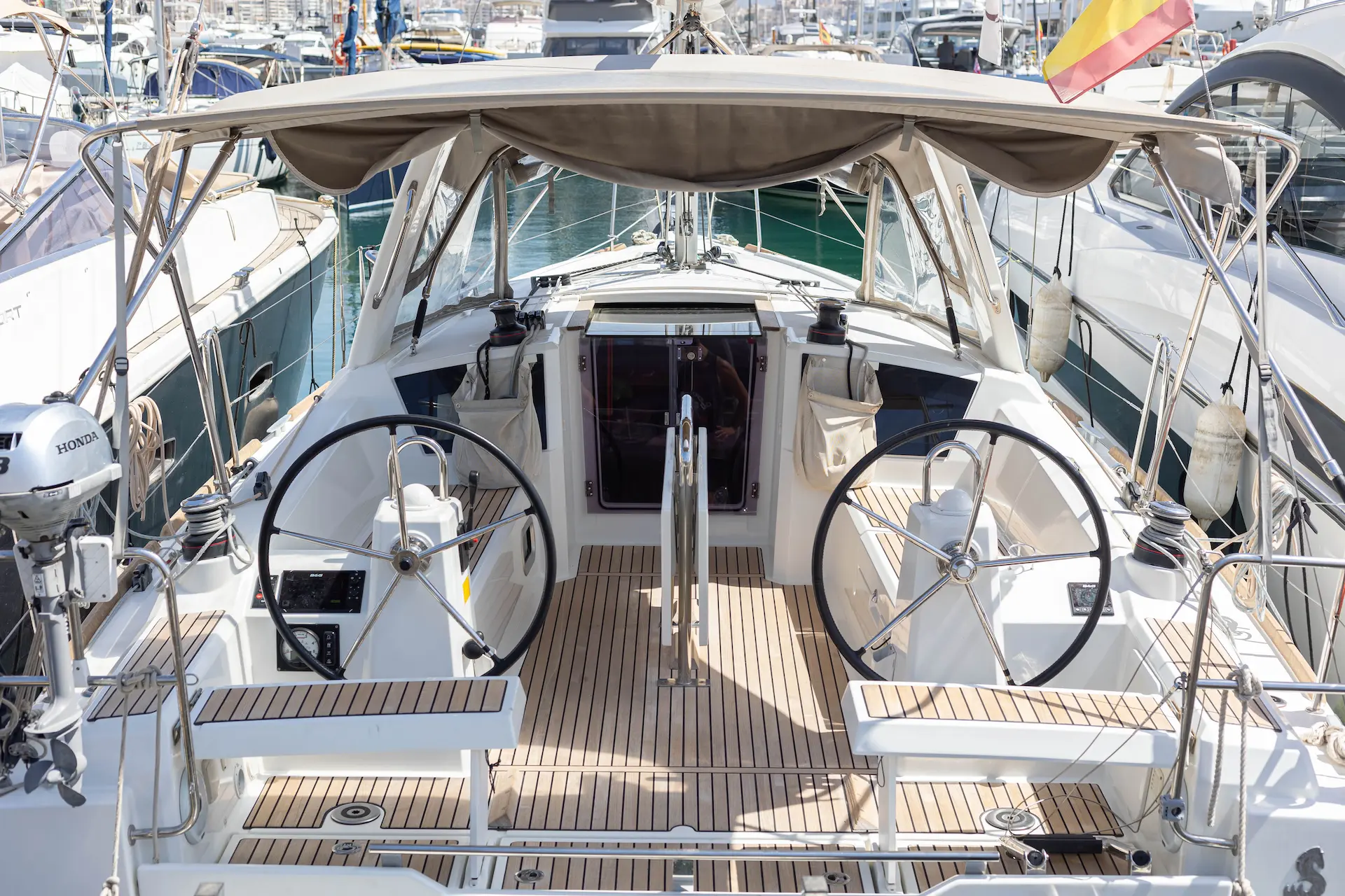 Islander Charter yacht deck and seating area