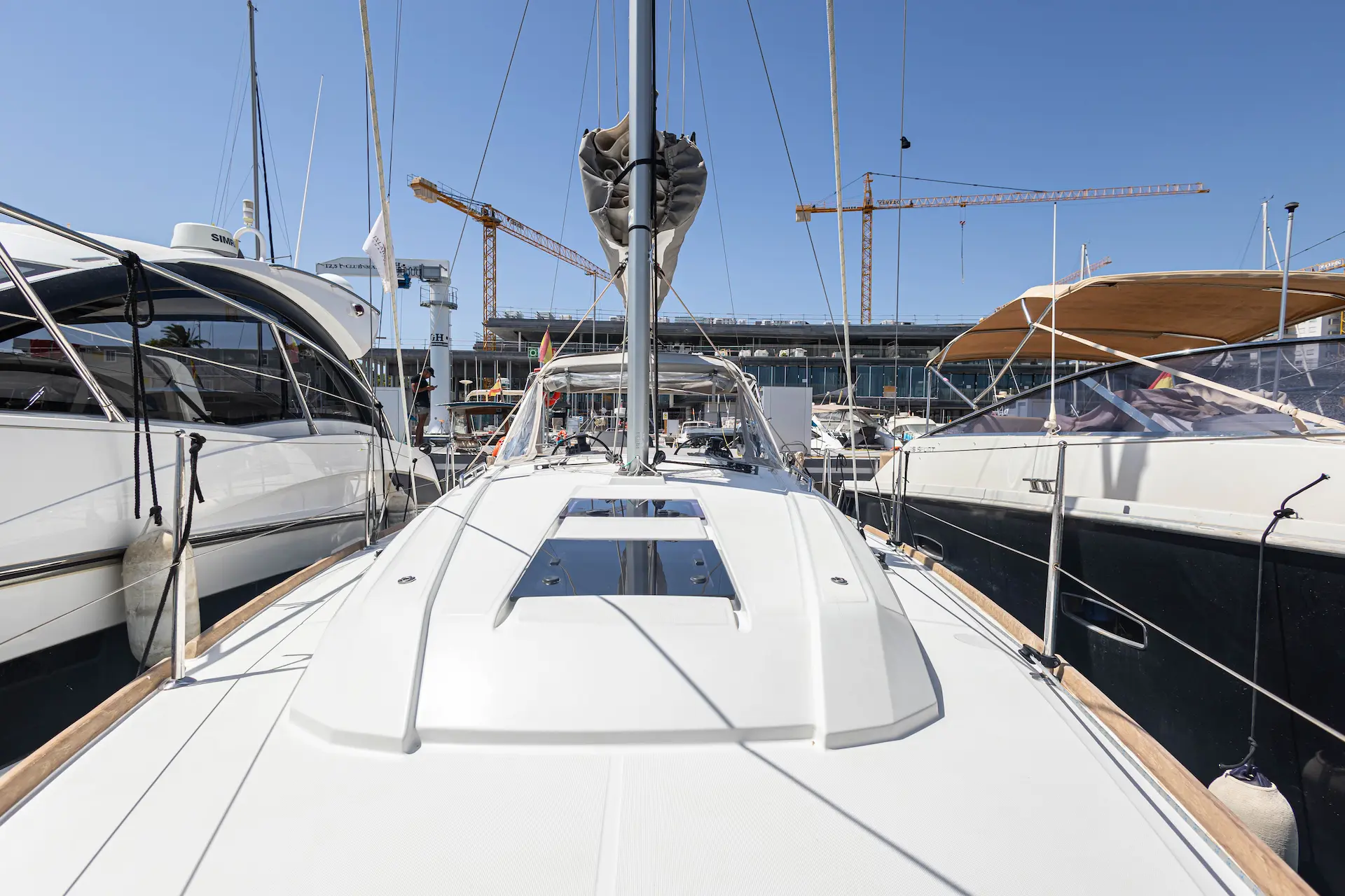 Islander Charter luxury yacht hull close-up