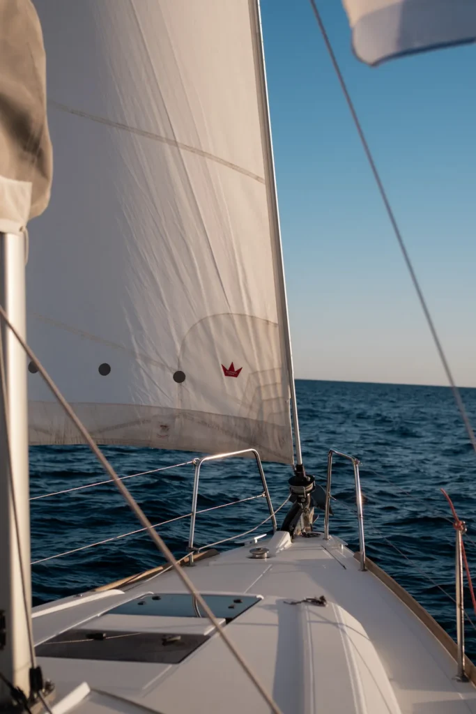 Islander Charter relaxing on bow sun pads