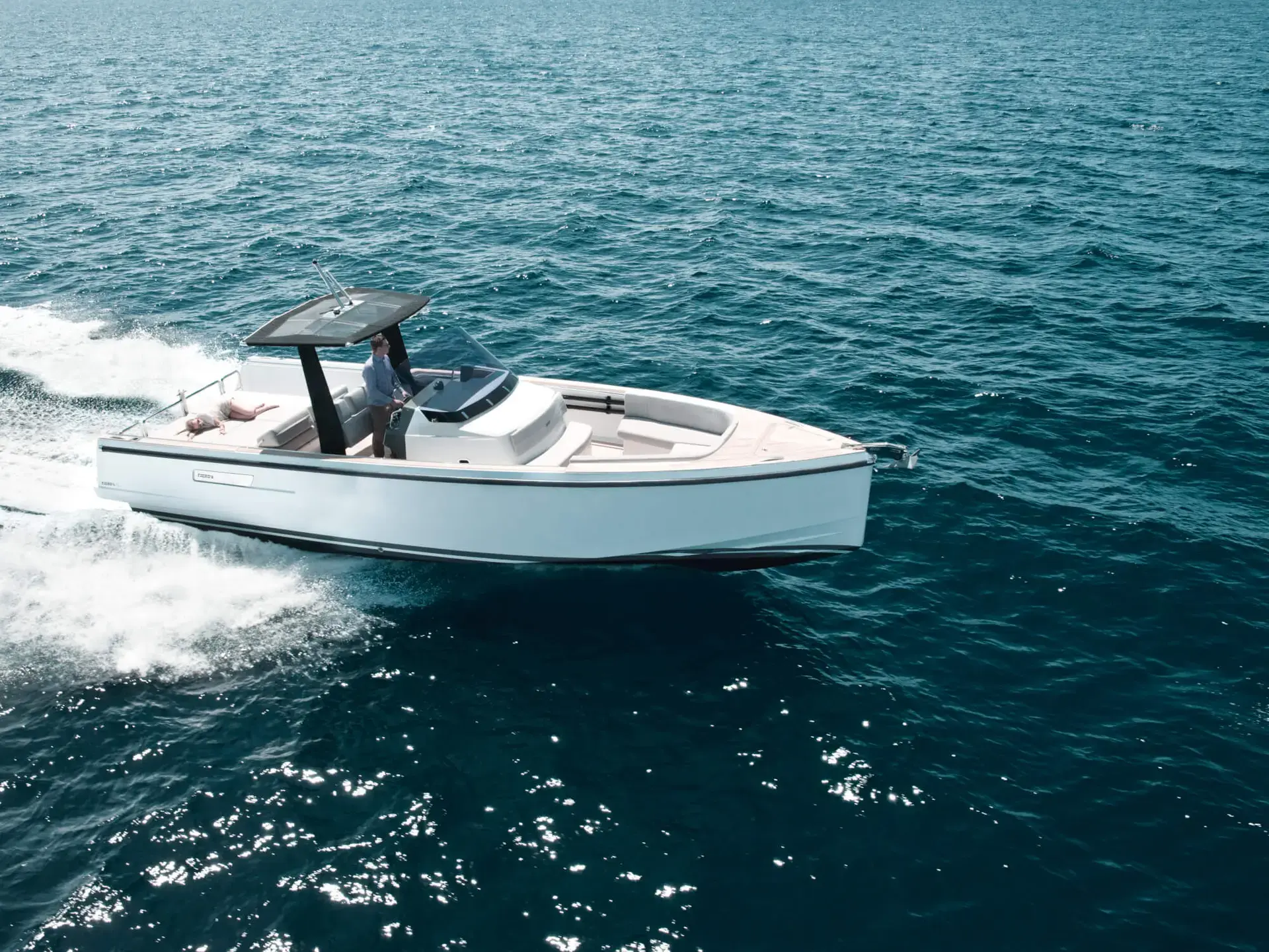 Modern Fjord 36 Open boat Mallorca coast