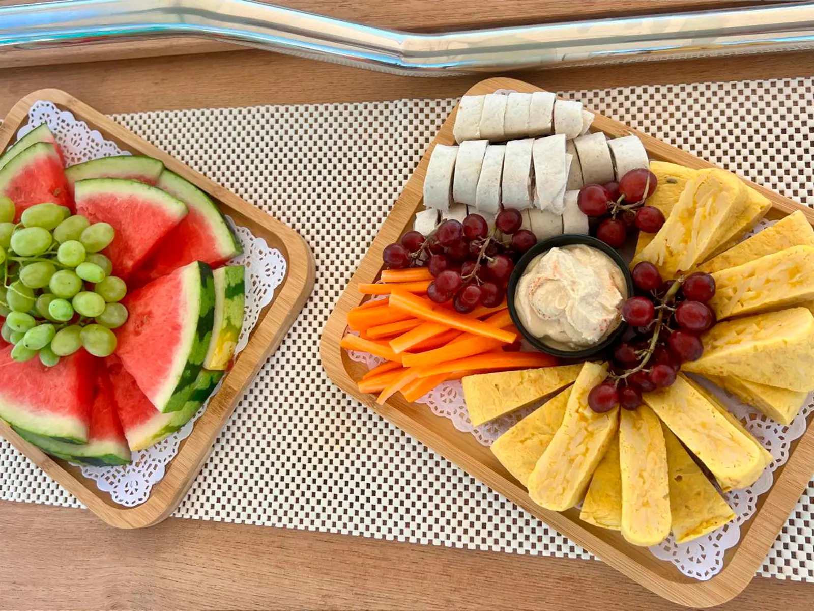 Mediterranean cuisine served on Hanse 445