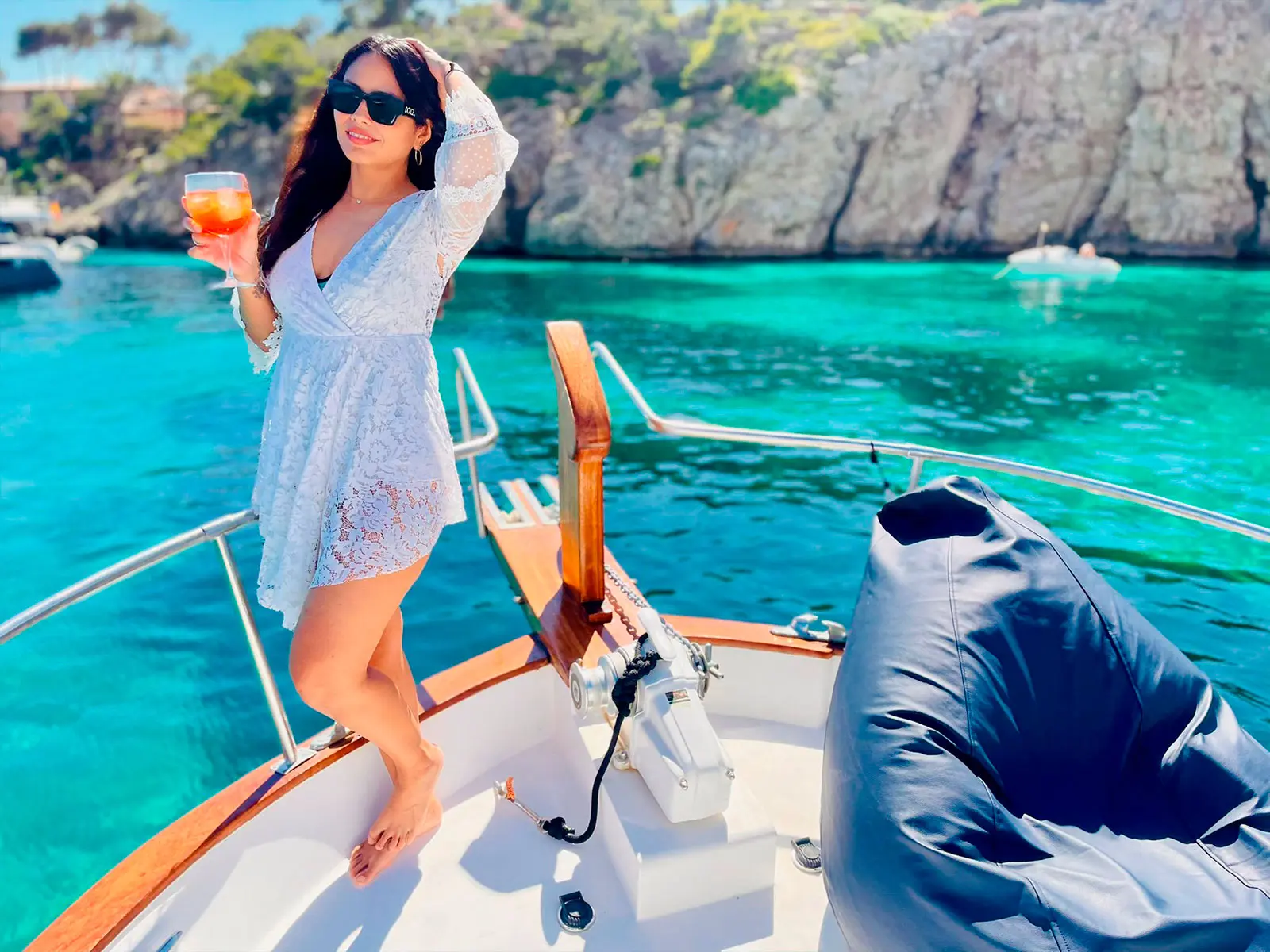 Traditional wooden llaut charter Mallorca