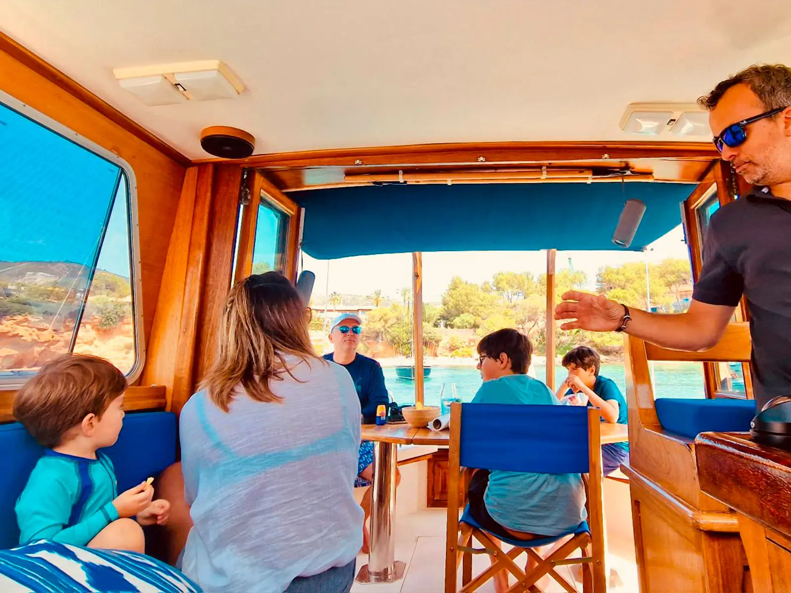 Traditional Mallorcan boat near cruise terminal