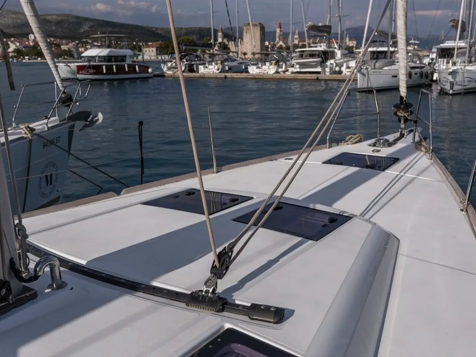 Dufour 460 Grand Large deck view – Private boat charter Mallorca